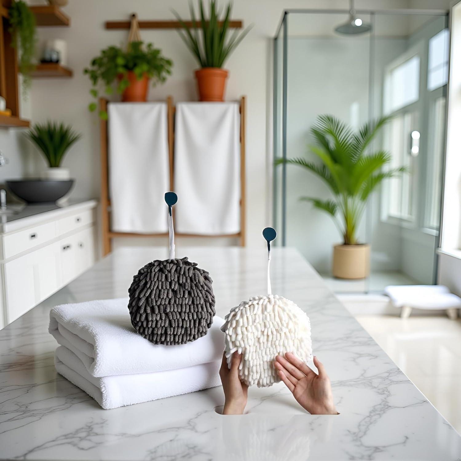 Juego de Toallas de Baño Galepromot 2 Piezas Blanco y Gris