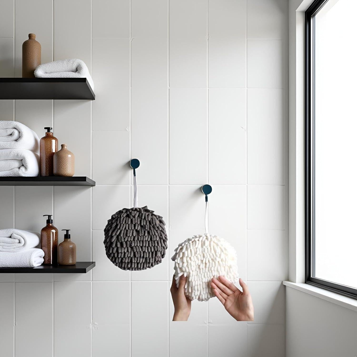 Juego de Toallas de Baño Galepromot 2 Piezas Blanco y Gris