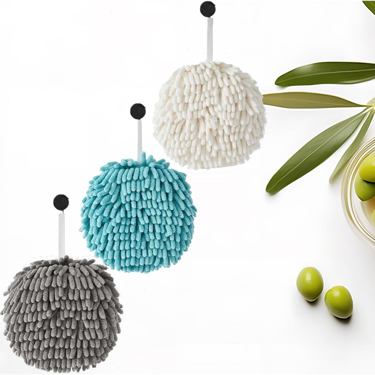 Toalla de Mano Chenille Gris MIXNEX - Secado Rápido y Suave