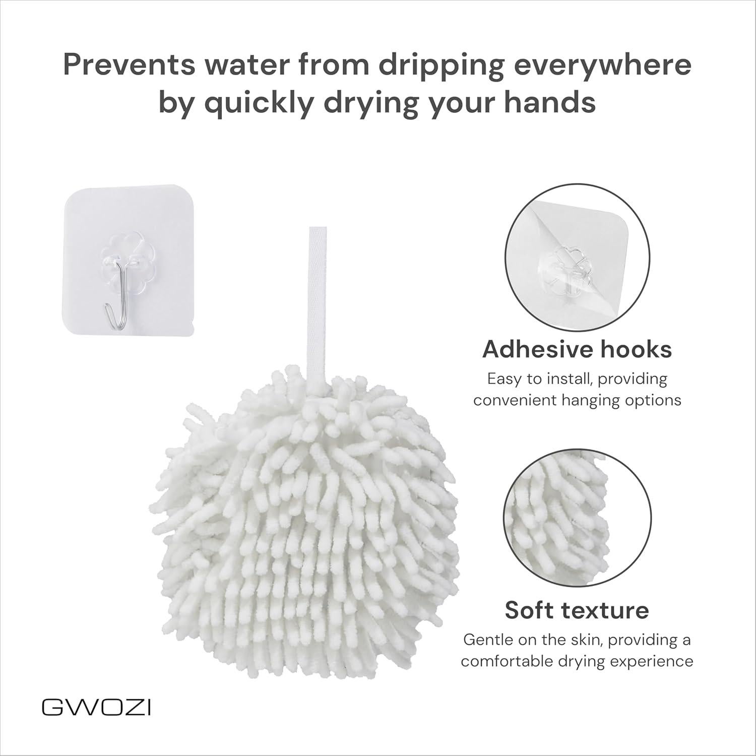 Toallas de Mano de Microfibra GWOZI W145 - 2 Pcs Alta Absorción