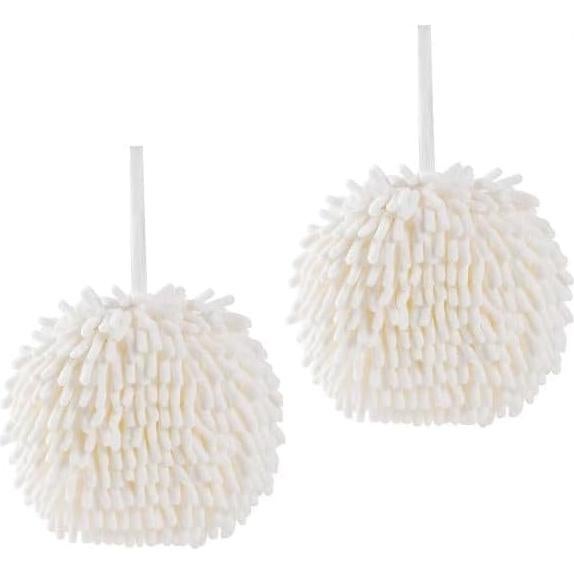 Juego de Toallas de Mano WinldMonmo 2 Piezas Blancas Modernas