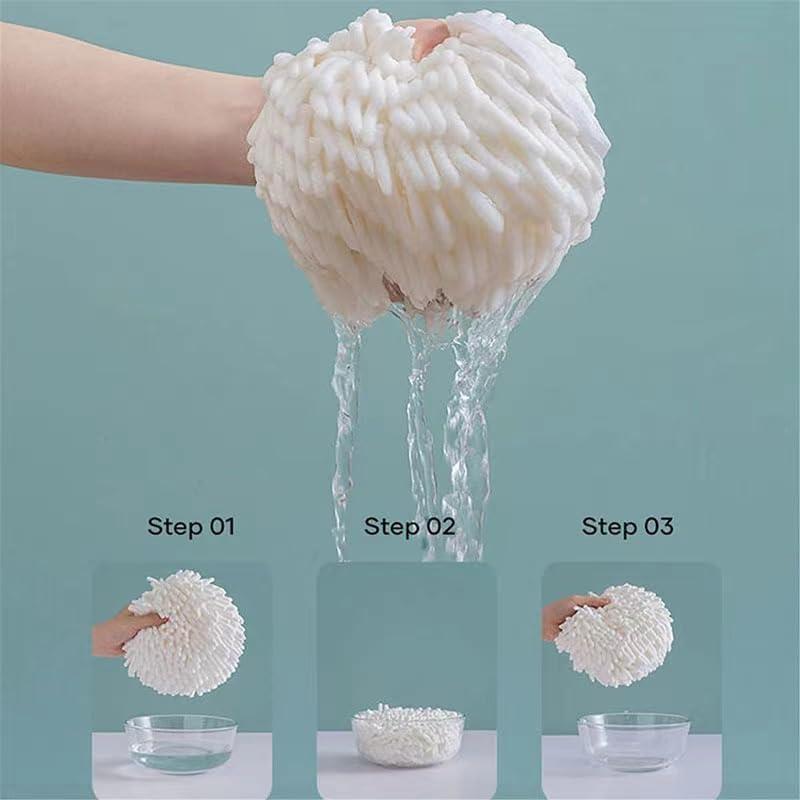 Juego de Toallas de Mano WinldMonmo 2 Piezas Blancas Modernas