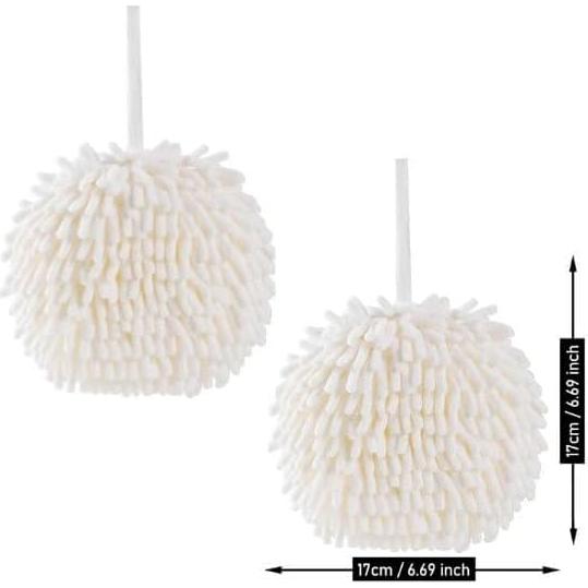 Juego de Toallas de Mano WinldMonmo 2 Piezas Blancas Modernas