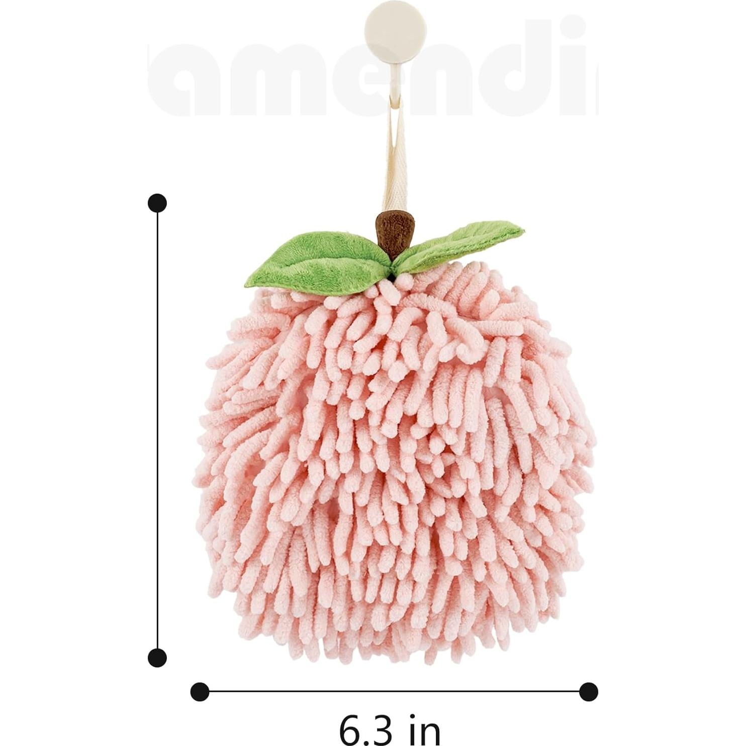 Toallas de Mano Chenille Framendino 2 Piezas Fruta Durazno