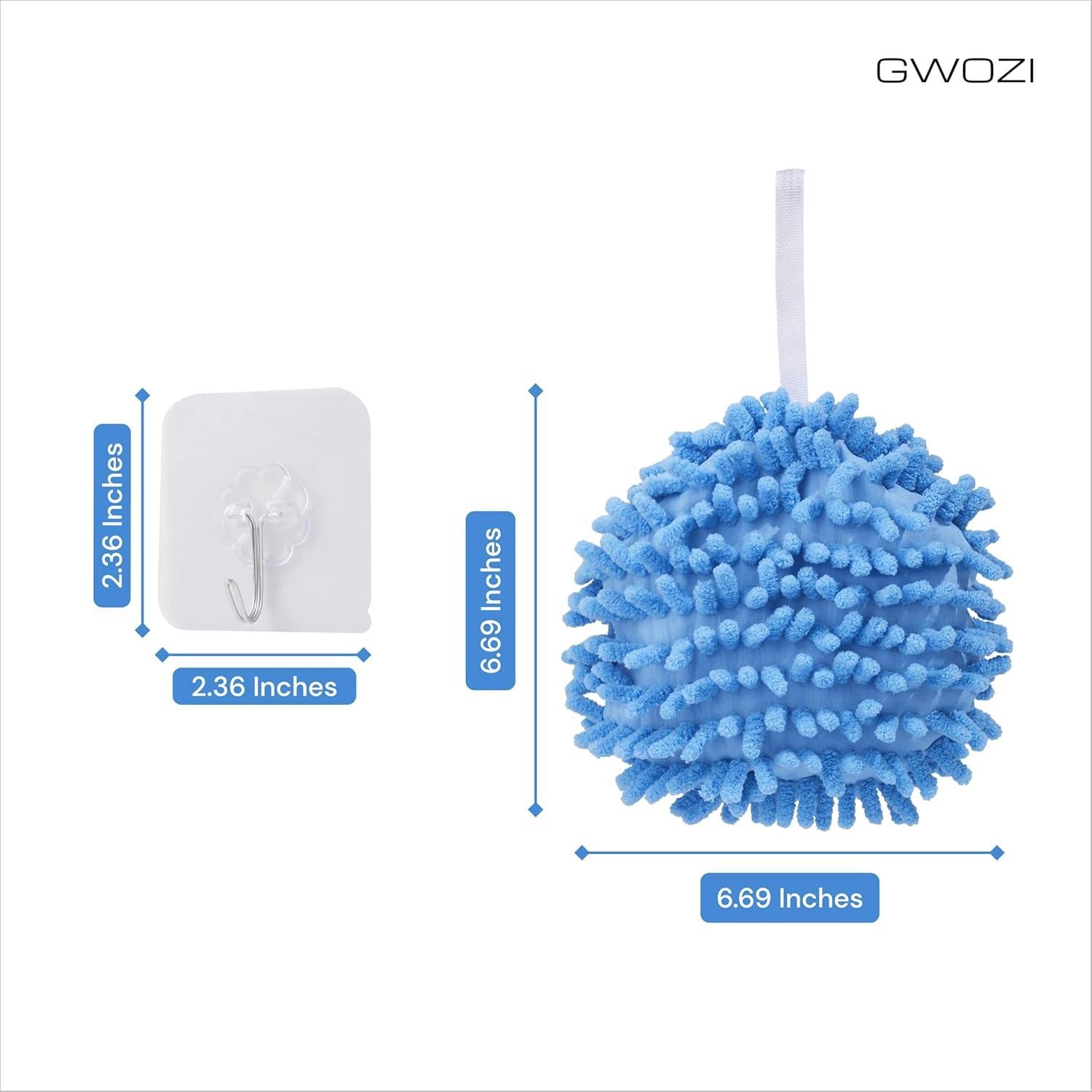 Toallas de Mano de Chenilla GWOZI - Alta Absorción 2 Pcs