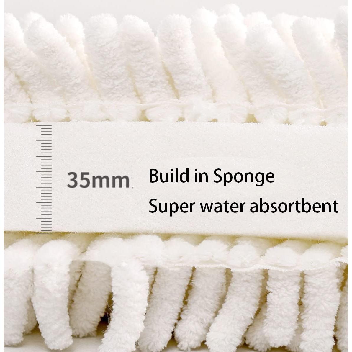 Paquete de 3 Toallas de Mano Chenille iMaylex 17.78 cm Secado Rápido