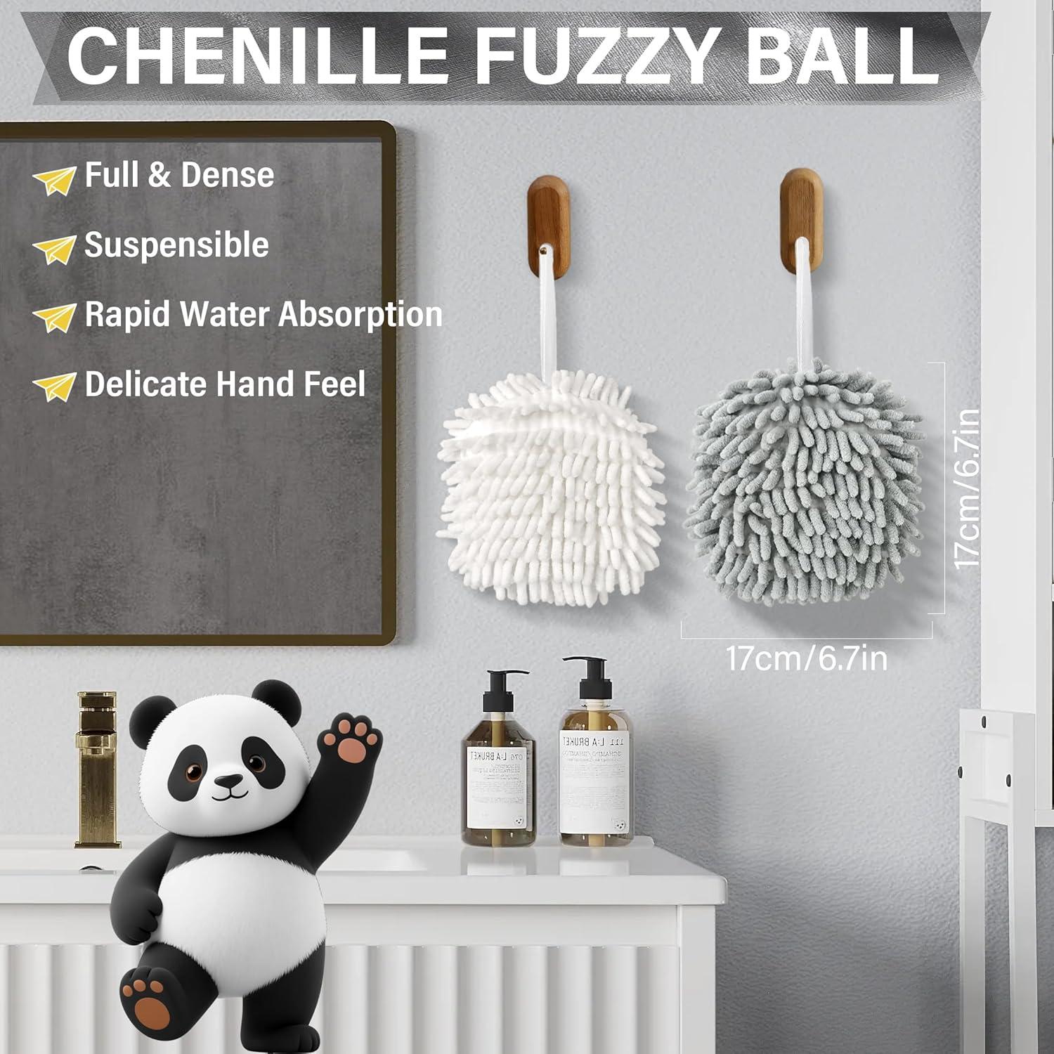 Toallas de Mano Chenille Vynora 17x17 cm Secado Rápido