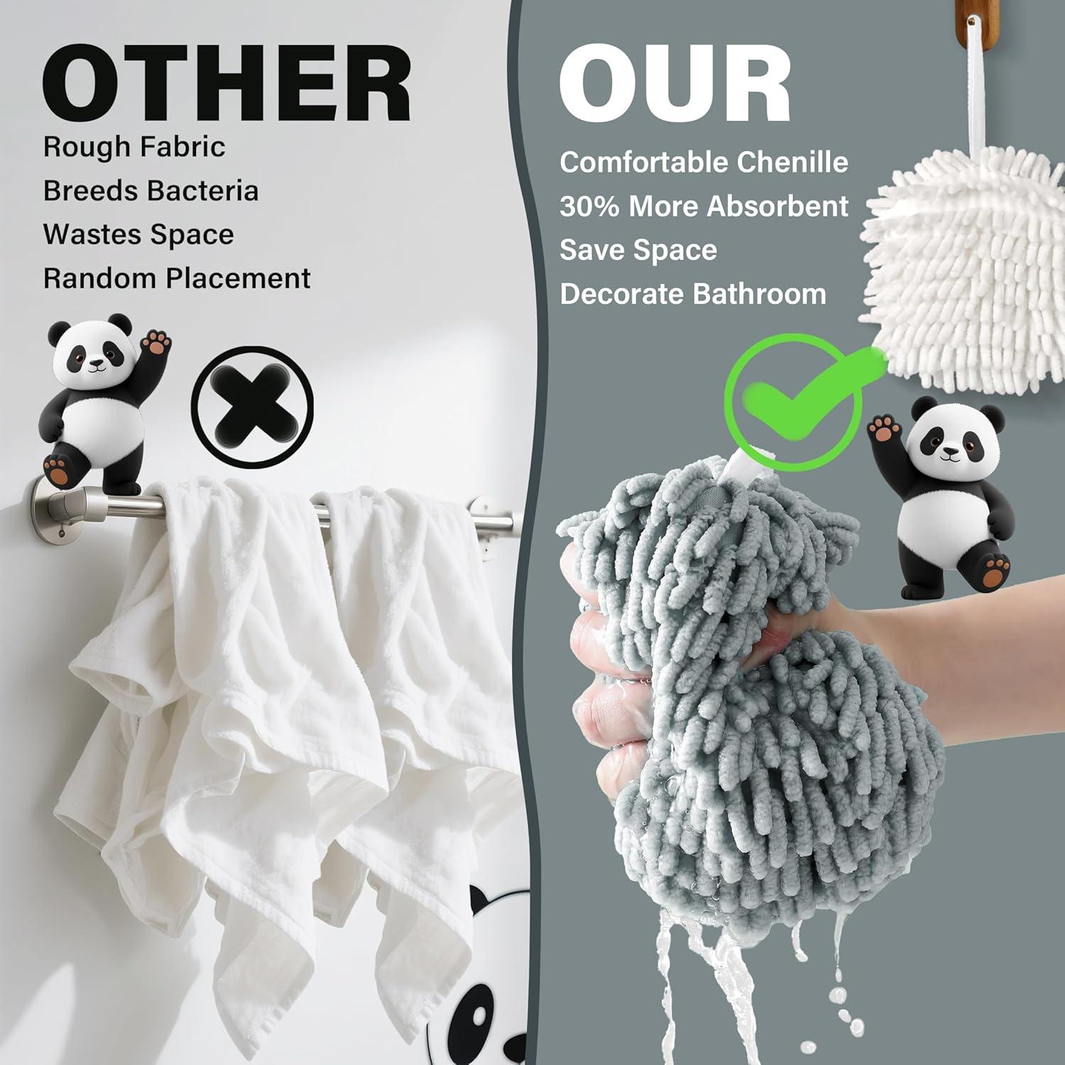 Toallas de Mano Chenille Vynora 17x17 cm Secado Rápido