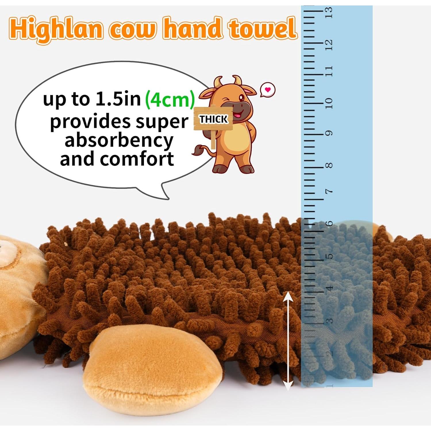 Toalla de Mano JEROKUMI Microfibra Chenille Vaca 50.8x20.3cm