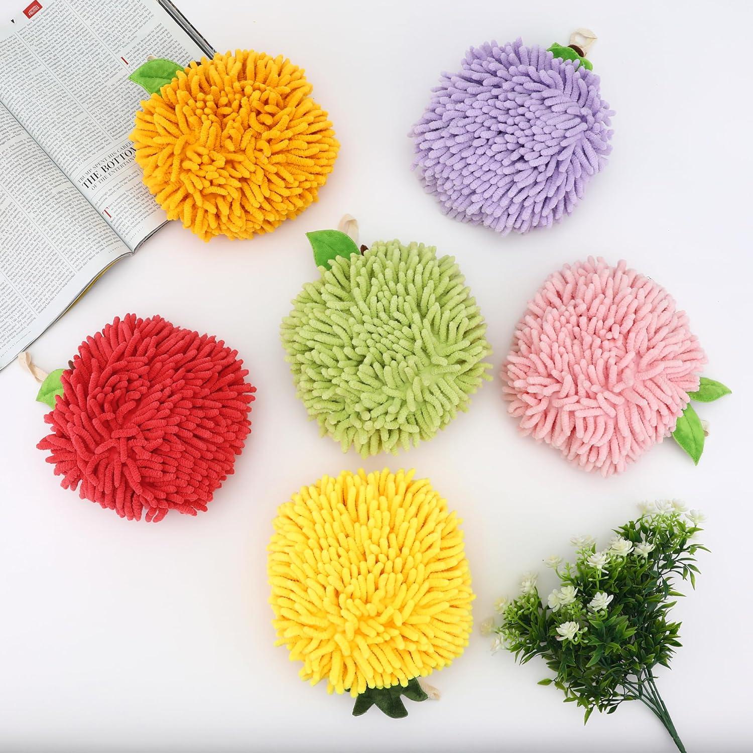 Toallas de Mano Chenilla Suave HMETOL Paquete de 2 Púrpura