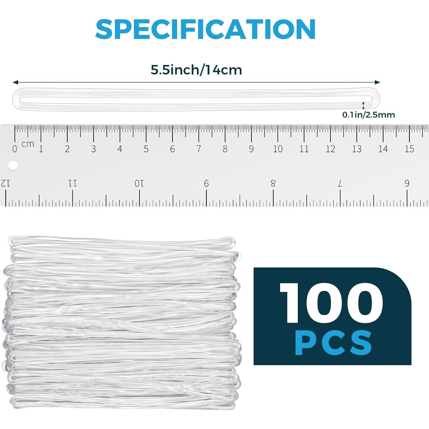 100 Etiquetas de Equipaje Transparentes Lyzskco - Duraderas y Reutilizables