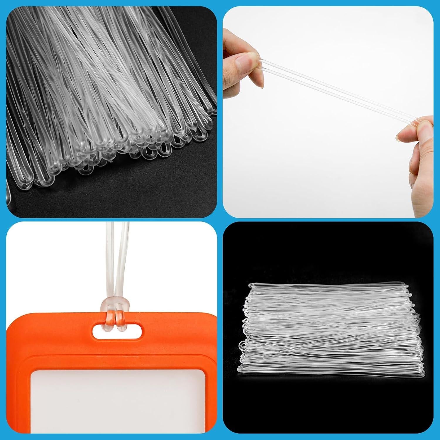 100 Etiquetas de Equipaje Transparentes Lyzskco - Duraderas y Reutilizables