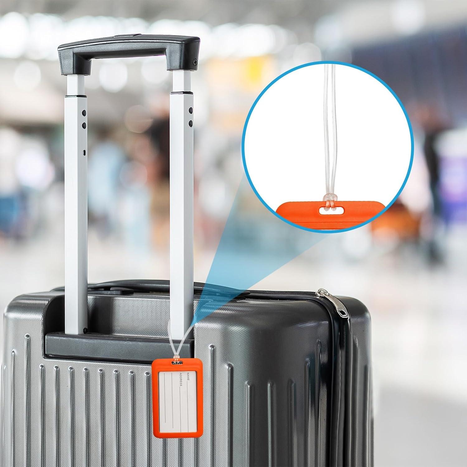 100 Etiquetas de Equipaje Transparentes Lyzskco - Duraderas y Reutilizables