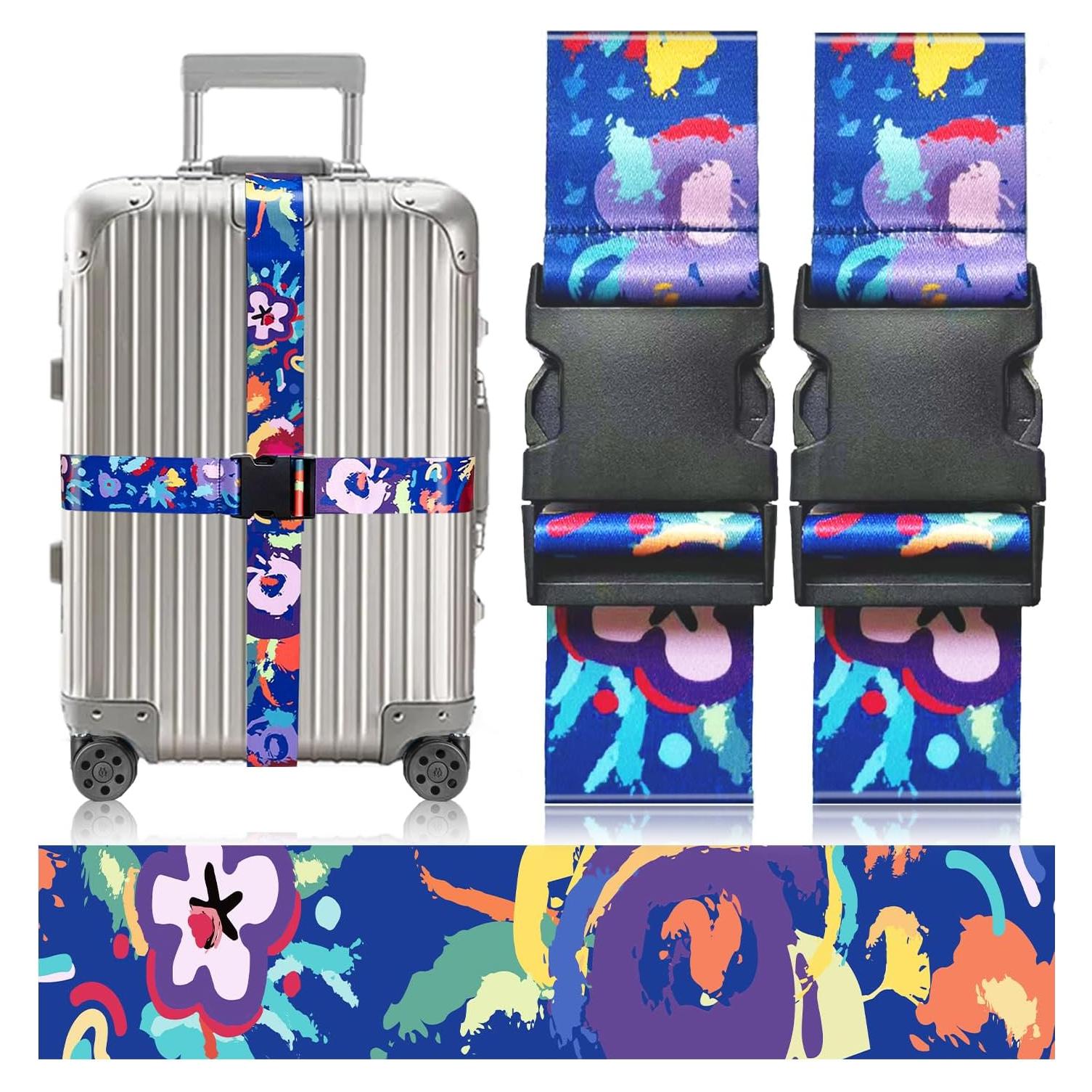 Correas de Equipaje Ajustables LvliLighting Azul 2 Paquete