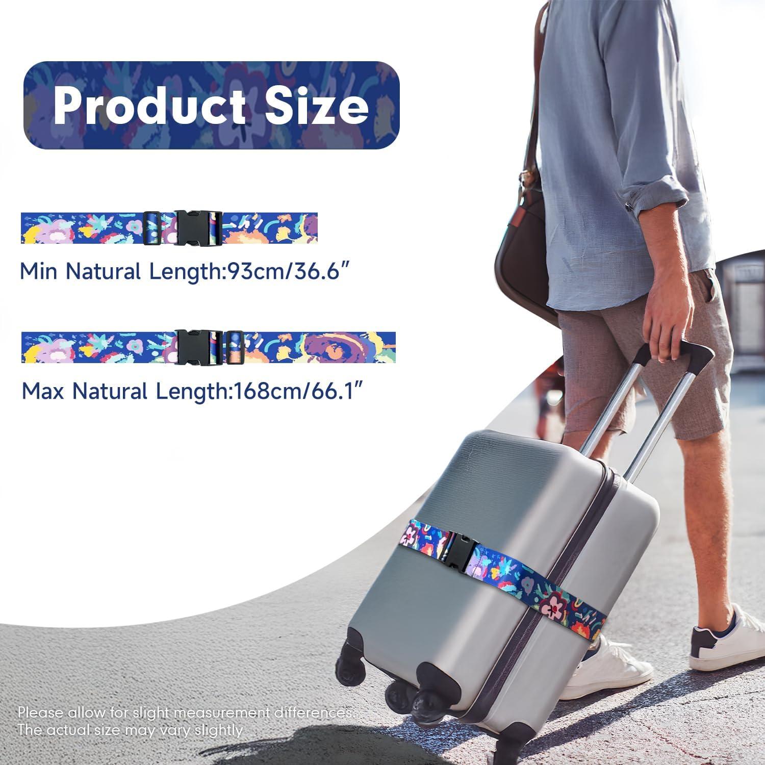 Correas de Equipaje Ajustables LvliLighting Azul 2 Paquete