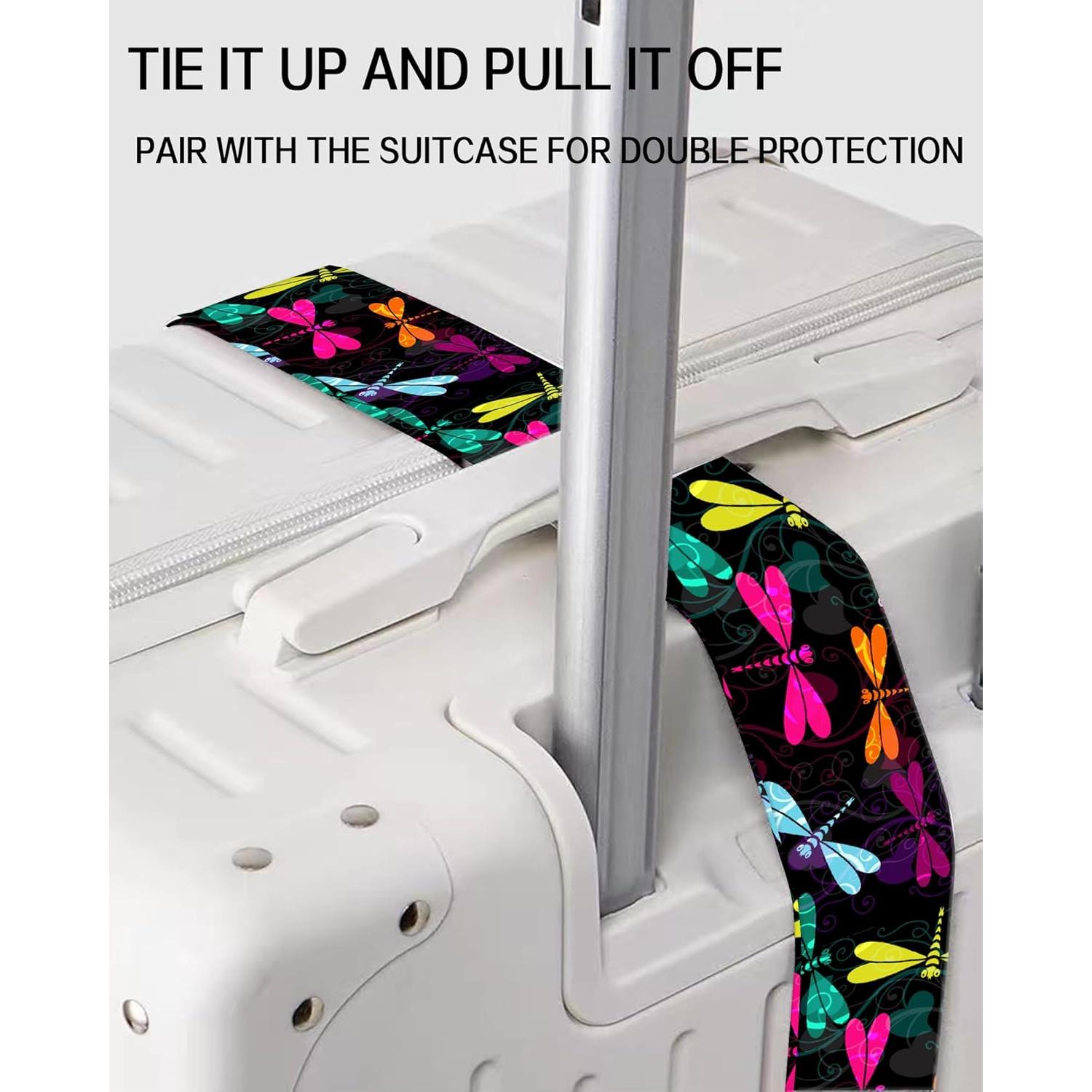 Correa de Equipaje Ajustable ASJHFDIR Libélula Colorida 1 Unidad