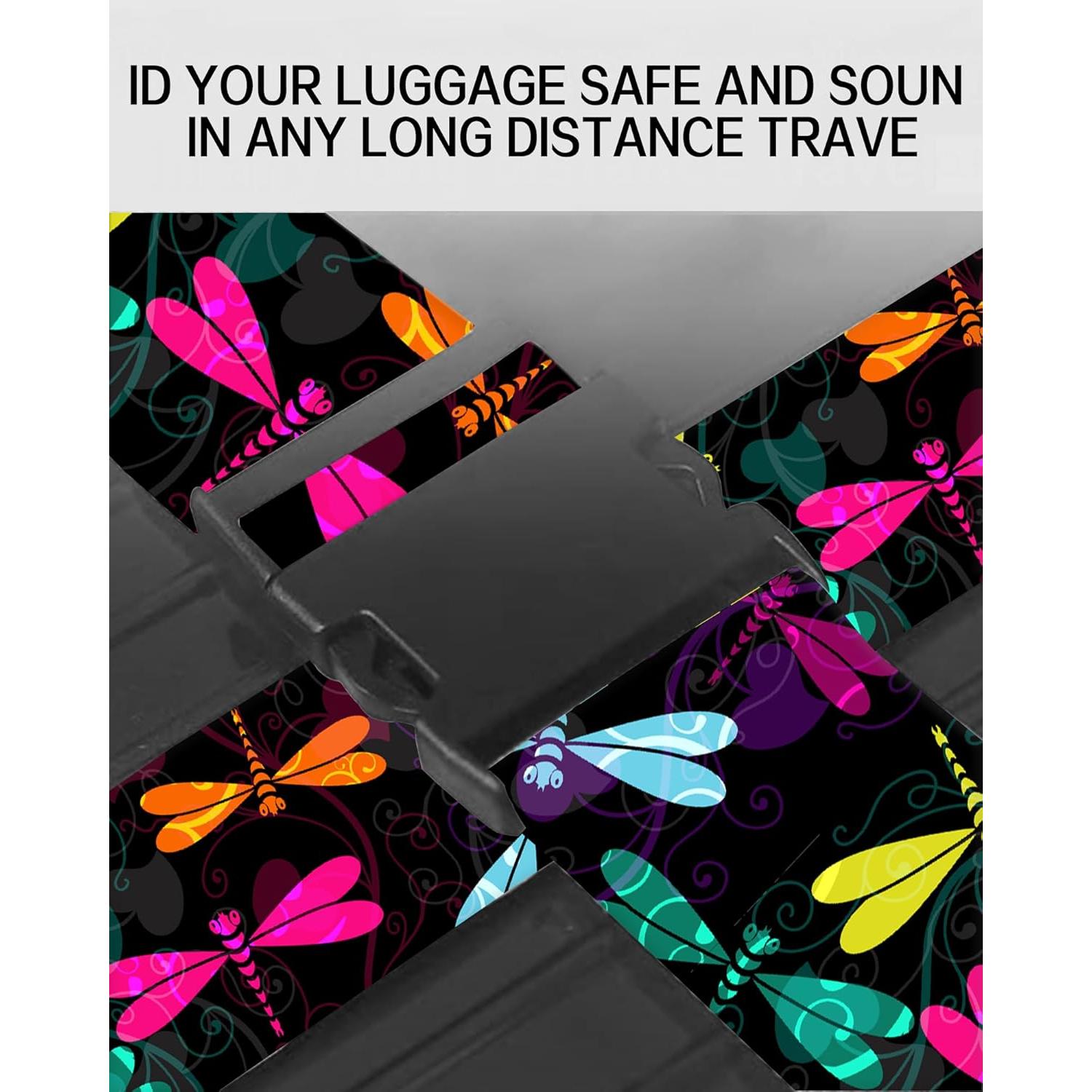 Correa de Equipaje Ajustable ASJHFDIR Libélula Colorida 1 Unidad