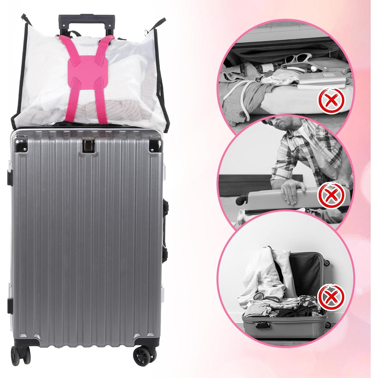 Correa Bungee de Equipaje FdcZeyxior Rosa 60-160 cm