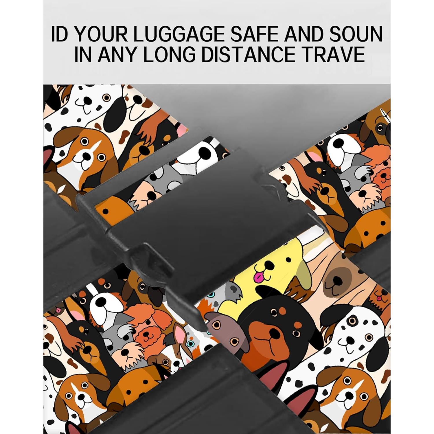 Correas de Equipaje Ajustables ASJHFDIR - Lindos Perros Coloridos