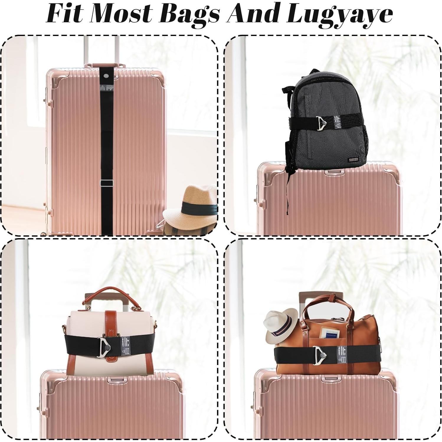 Correa de Equipaje Ajustable Tucnoeu 2-en-1 para Viajes