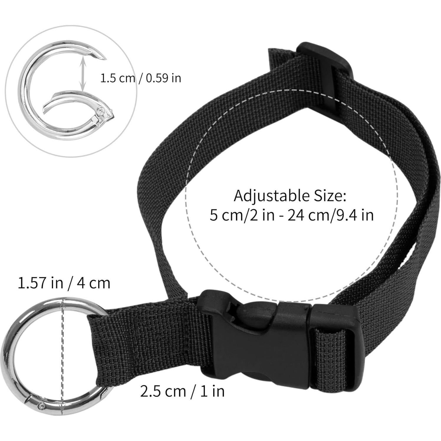 Correas de Equipaje Ajustables ZANQANO 3PCS Negro
