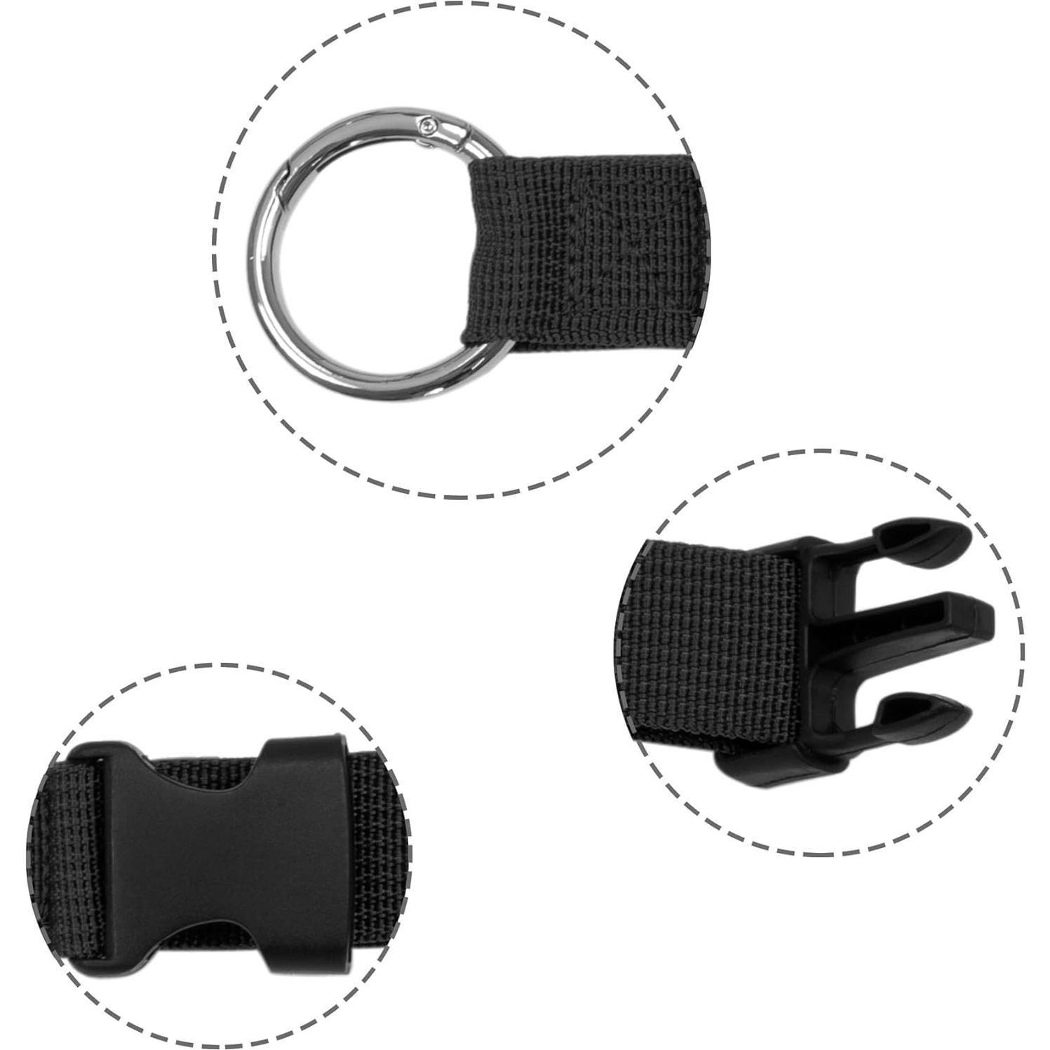 Correas de Equipaje Ajustables ZANQANO 3PCS Negro