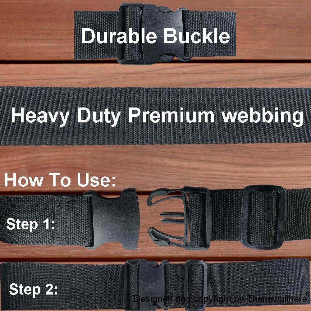 Correas de Equipaje Ajustables Thenewallhere 2 Unidades 2"x200cm