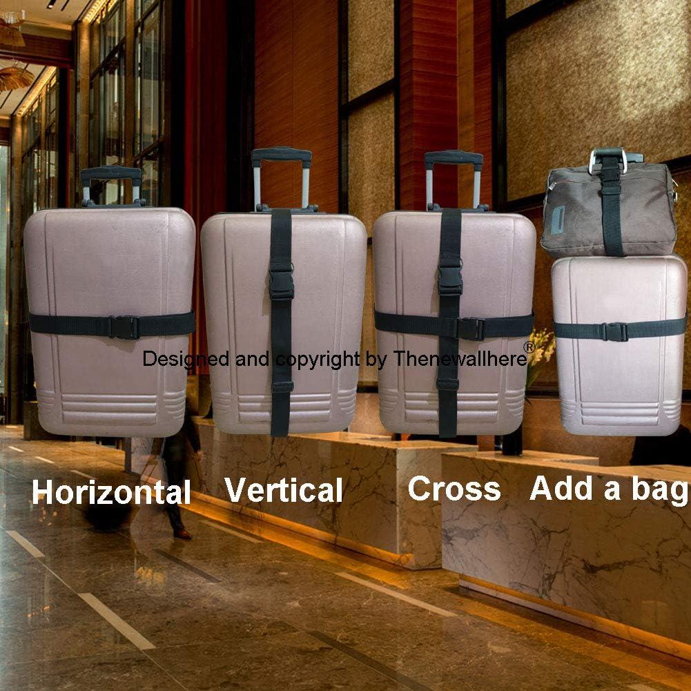 Correas de Equipaje Ajustables Thenewallhere 2 Unidades 2"x200cm