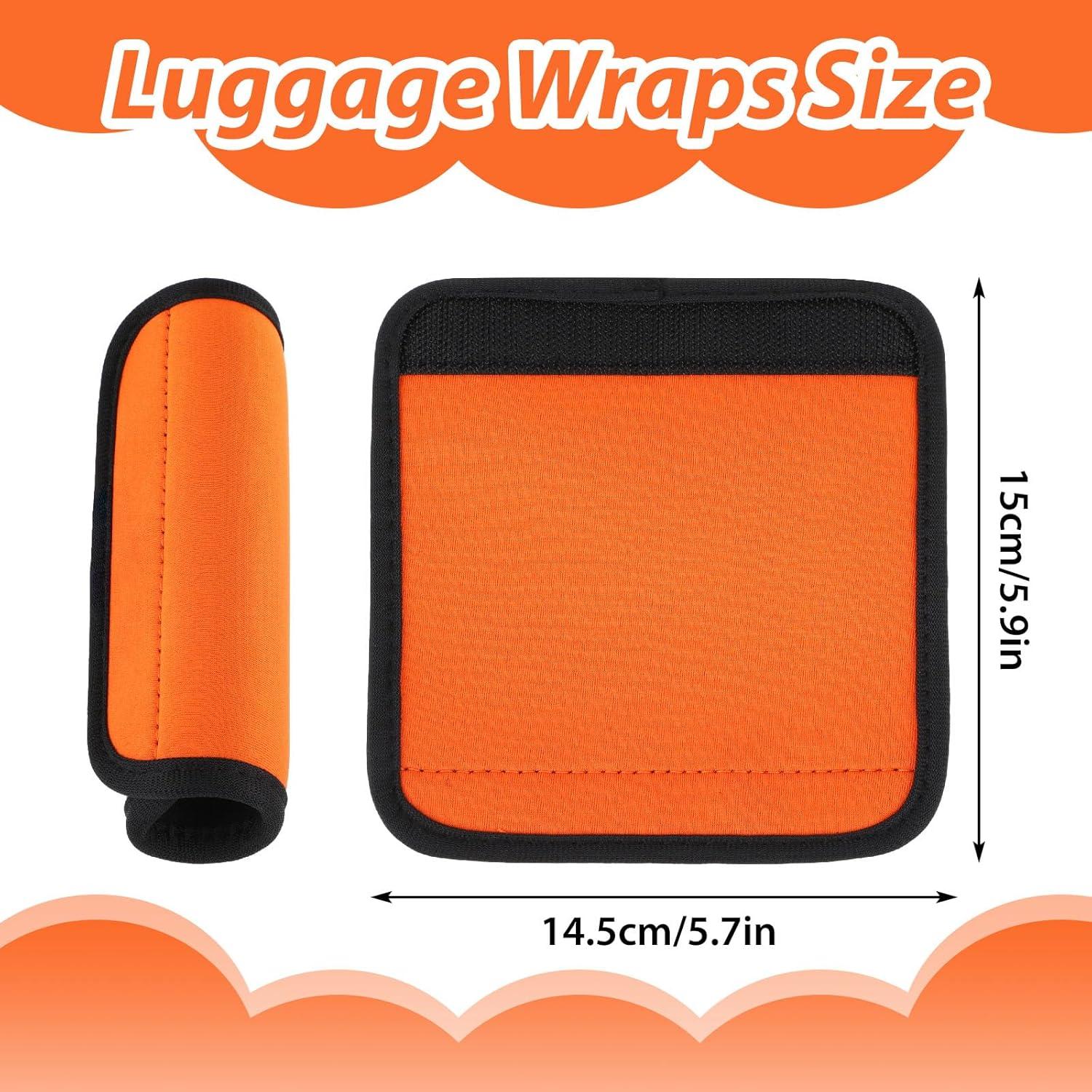2 Fundas para Mangos de Equipaje Yolev Neopreno Naranja