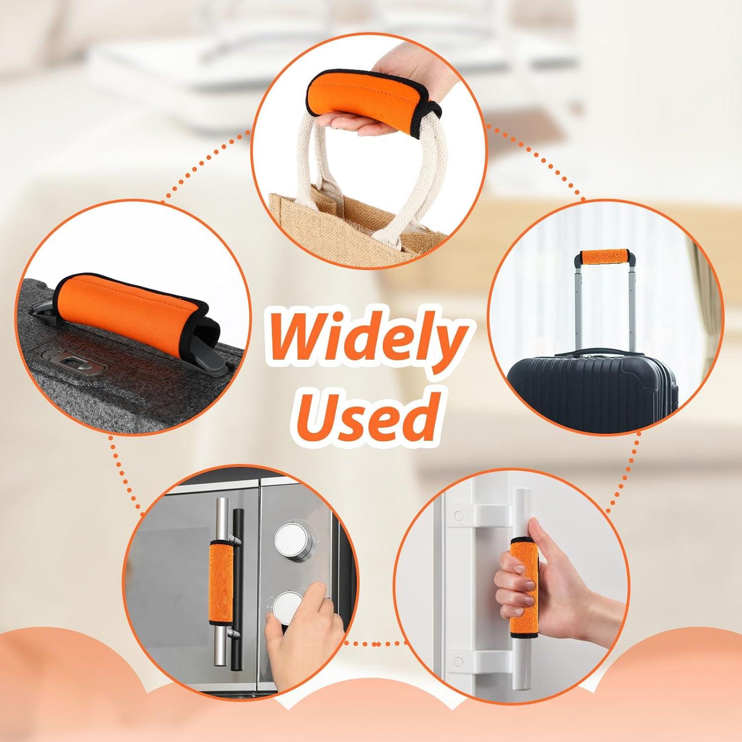 2 Fundas para Mangos de Equipaje Yolev Neopreno Naranja