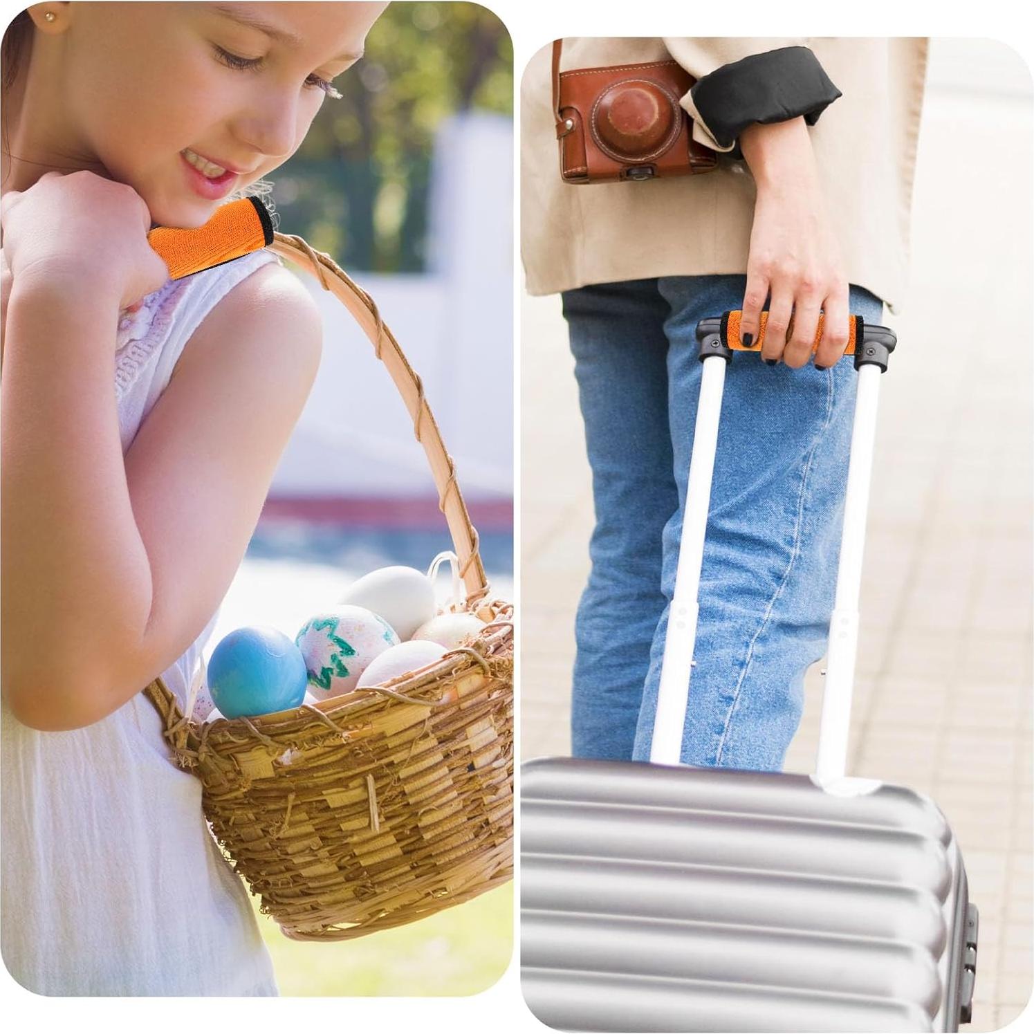 2 Fundas para Mangos de Equipaje Yolev Neopreno Naranja