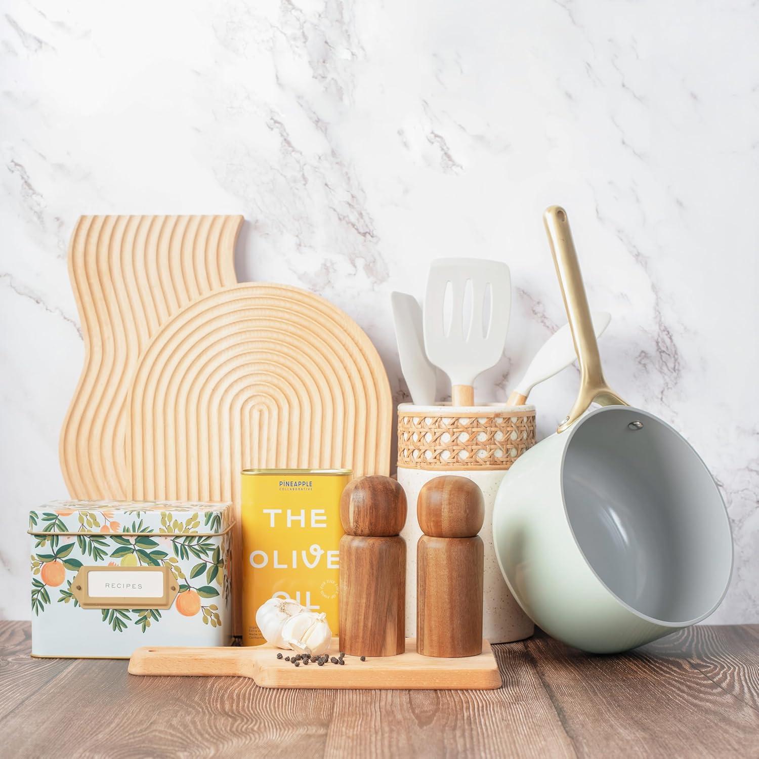 Molino de Sal y Pimienta Recargable Monday Moose - Acacia 2 Piezas