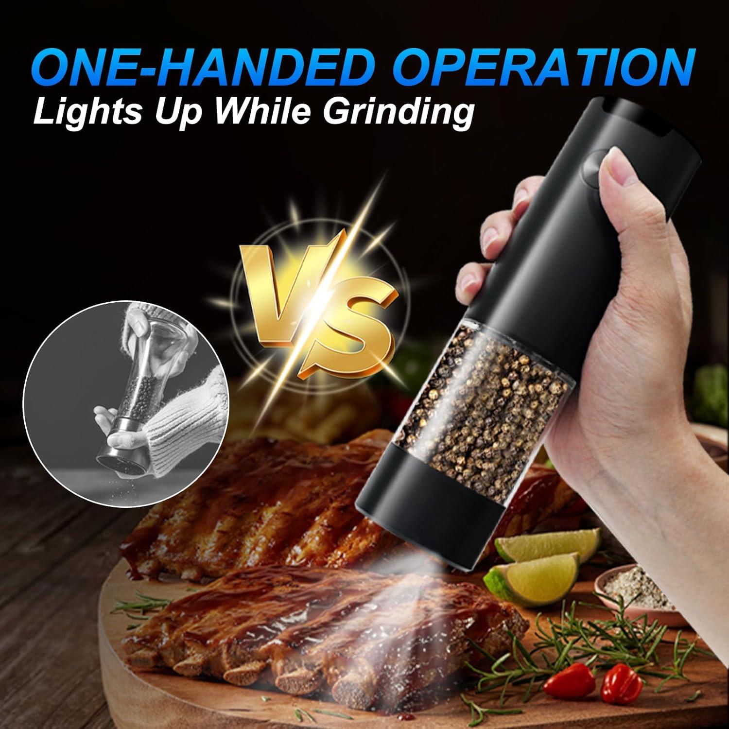 Juego de Molinillos Eléctricos de Sal y Pimienta JIDSPWLS