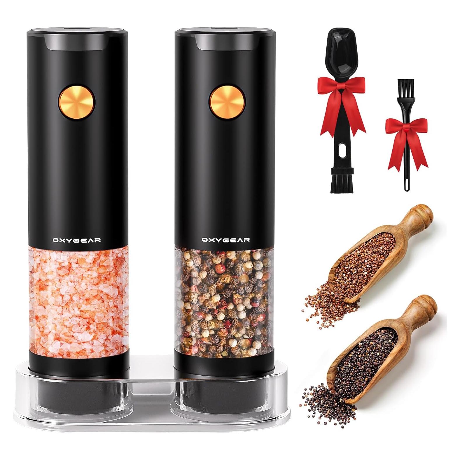 Juego de Molinillos Eléctricos de Sal y Pimienta OxyGear 2Pcs