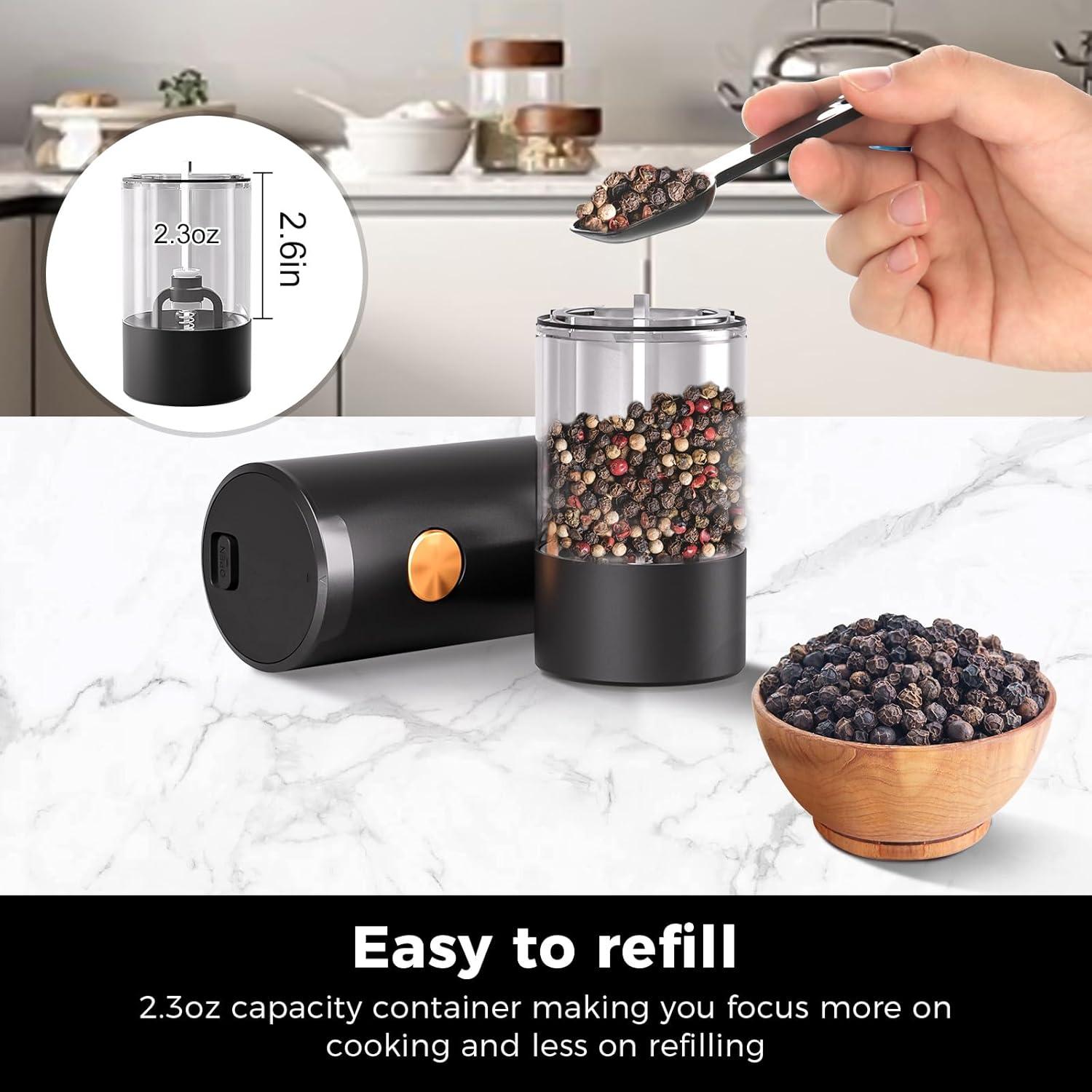 Juego de Molinillos Eléctricos de Sal y Pimienta OxyGear 2Pcs