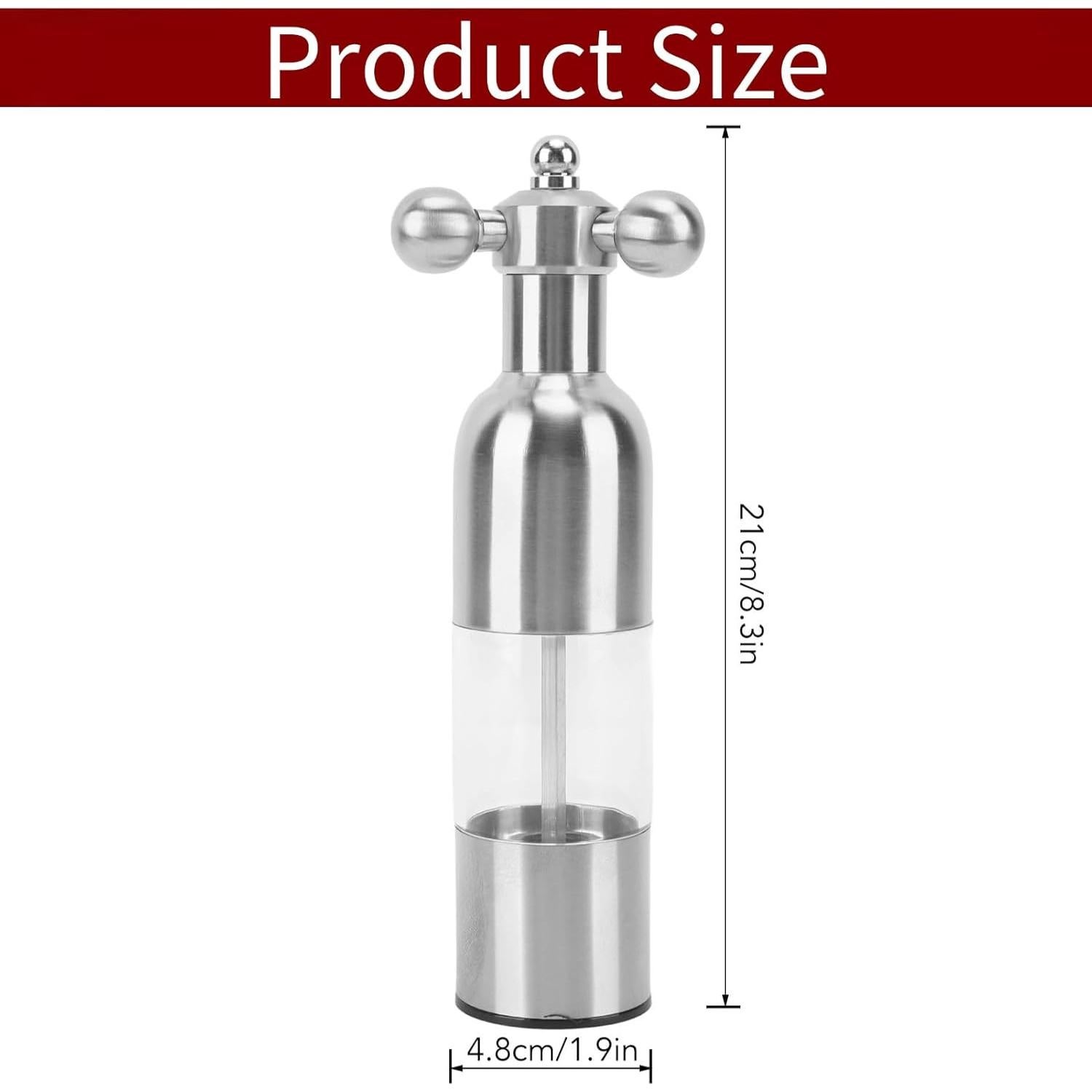 Molino de Sal y Pimienta Lausixy Ajustable de Acero Inoxidable