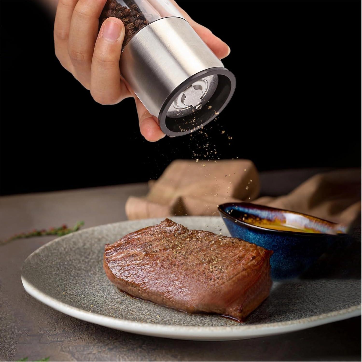 Molino de Sal y Pimienta Lausixy Ajustable de Acero Inoxidable