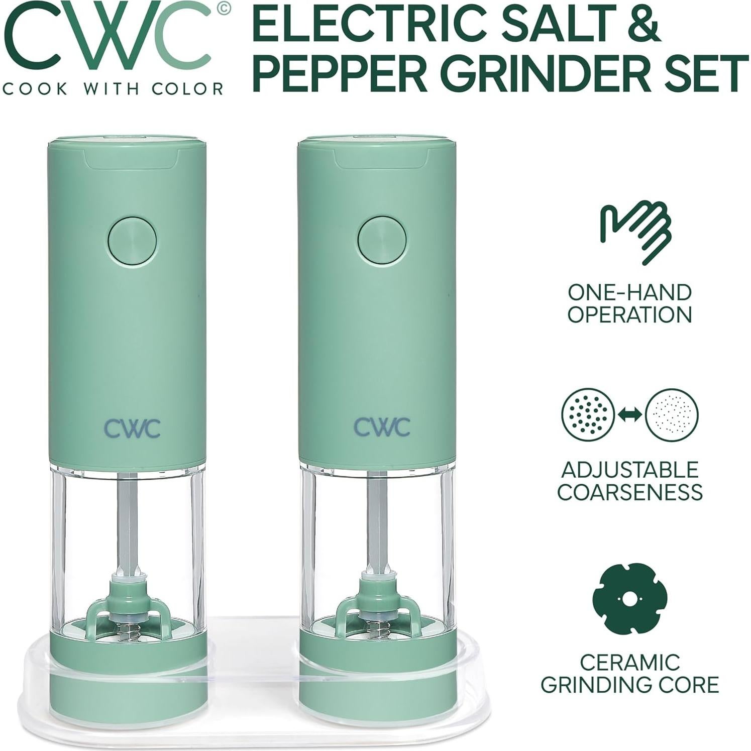 Set Molinillos Eléctricos de Sal y Pimienta COOK WITH COLOR 95ml