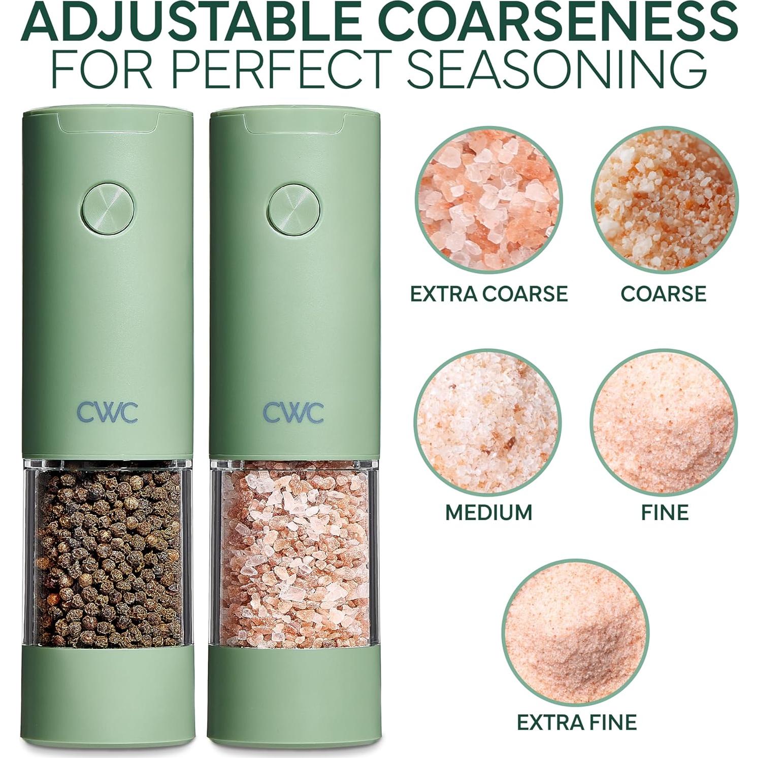 Set Molinillos Eléctricos de Sal y Pimienta COOK WITH COLOR 95ml