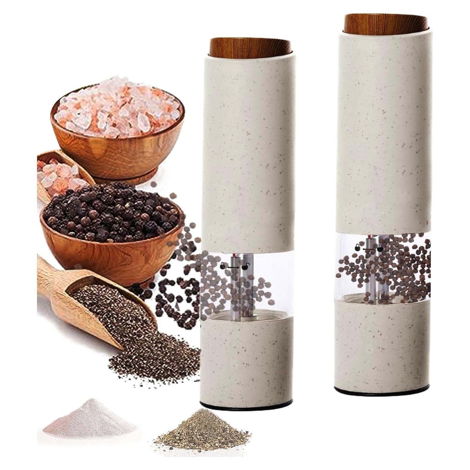 Juego de Molinillos Eléctricos de Sal y Pimienta FelRelWel 2PCS
