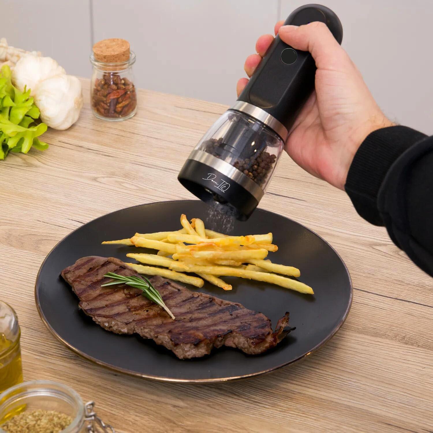 Molino de Sal y Pimienta Eléctrico DomIQ 2-en-1 Recargable USB