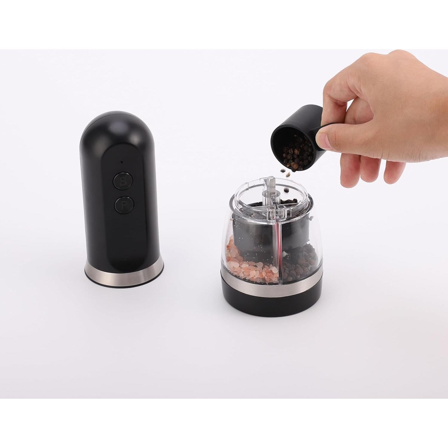 Molino de Sal y Pimienta Eléctrico DomIQ 2-en-1 Recargable USB