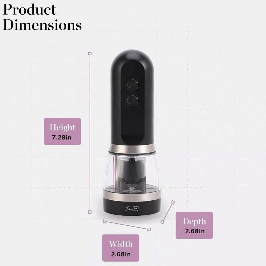 Molino de Sal y Pimienta Eléctrico DomIQ 2-en-1 Recargable USB