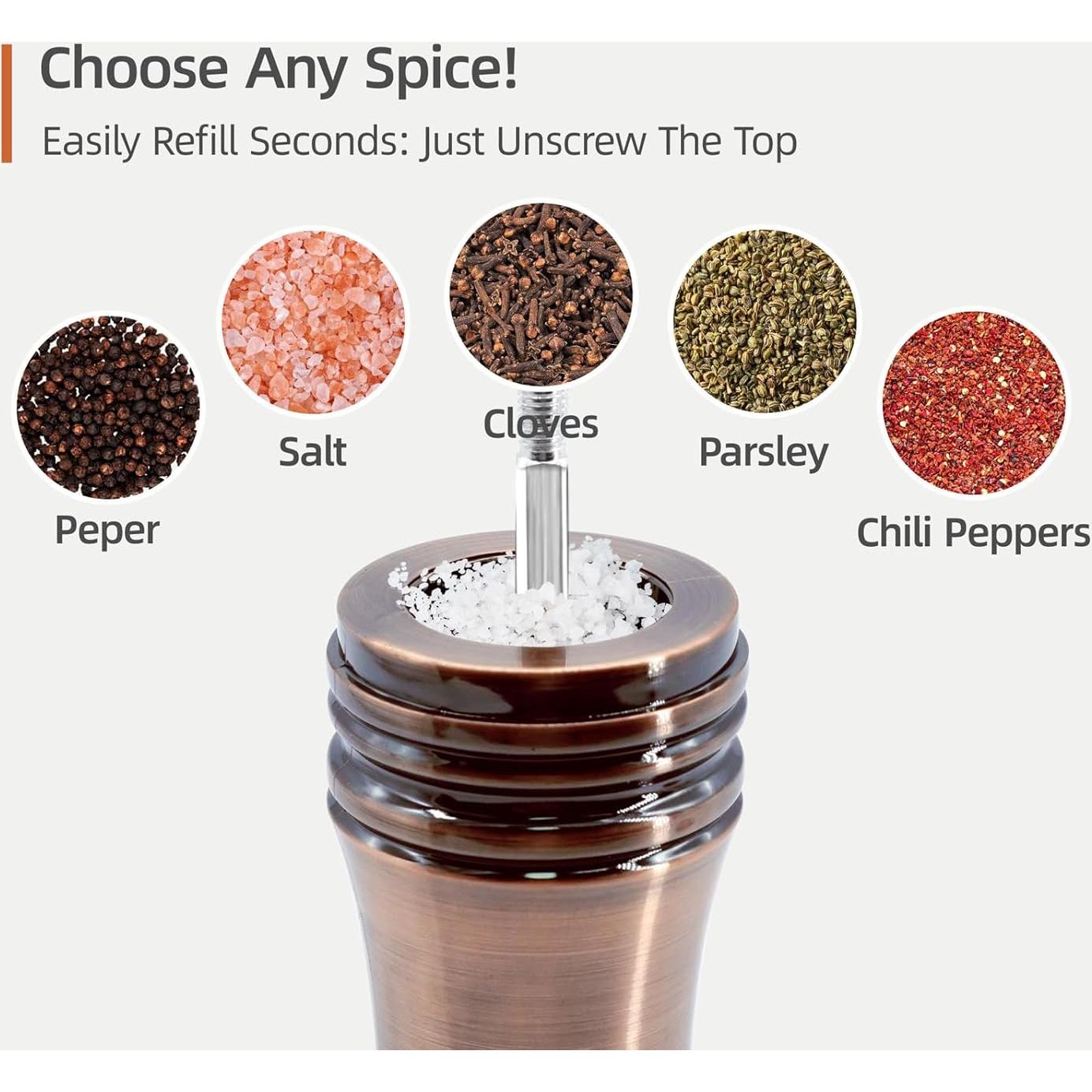 Juego de Molinillos de Sal y Pimienta CRrrrJIC Retro 16cm