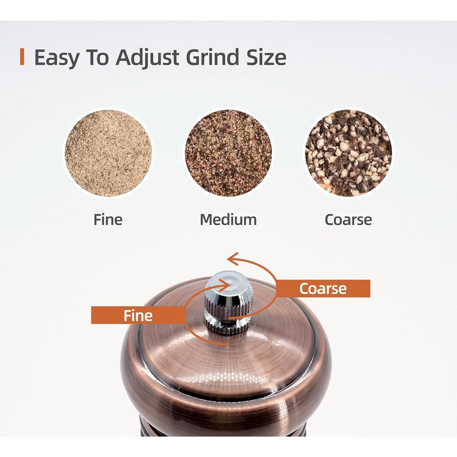 Juego de Molinillos de Sal y Pimienta CRrrrJIC Retro 16cm