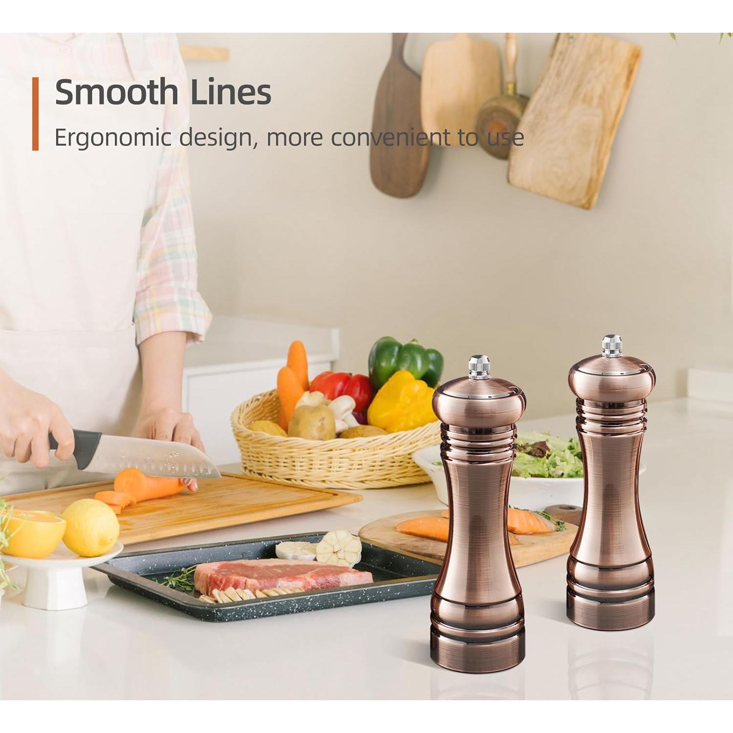 Juego de Molinillos de Sal y Pimienta CRrrrJIC Retro 16cm