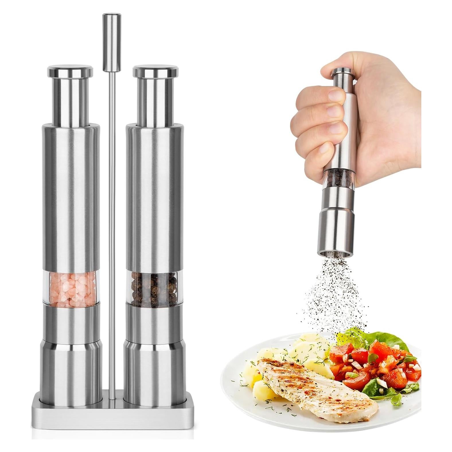 Juego de Molinillos de Sal y Pimienta Shker Acero Inoxidable 15.24 cm