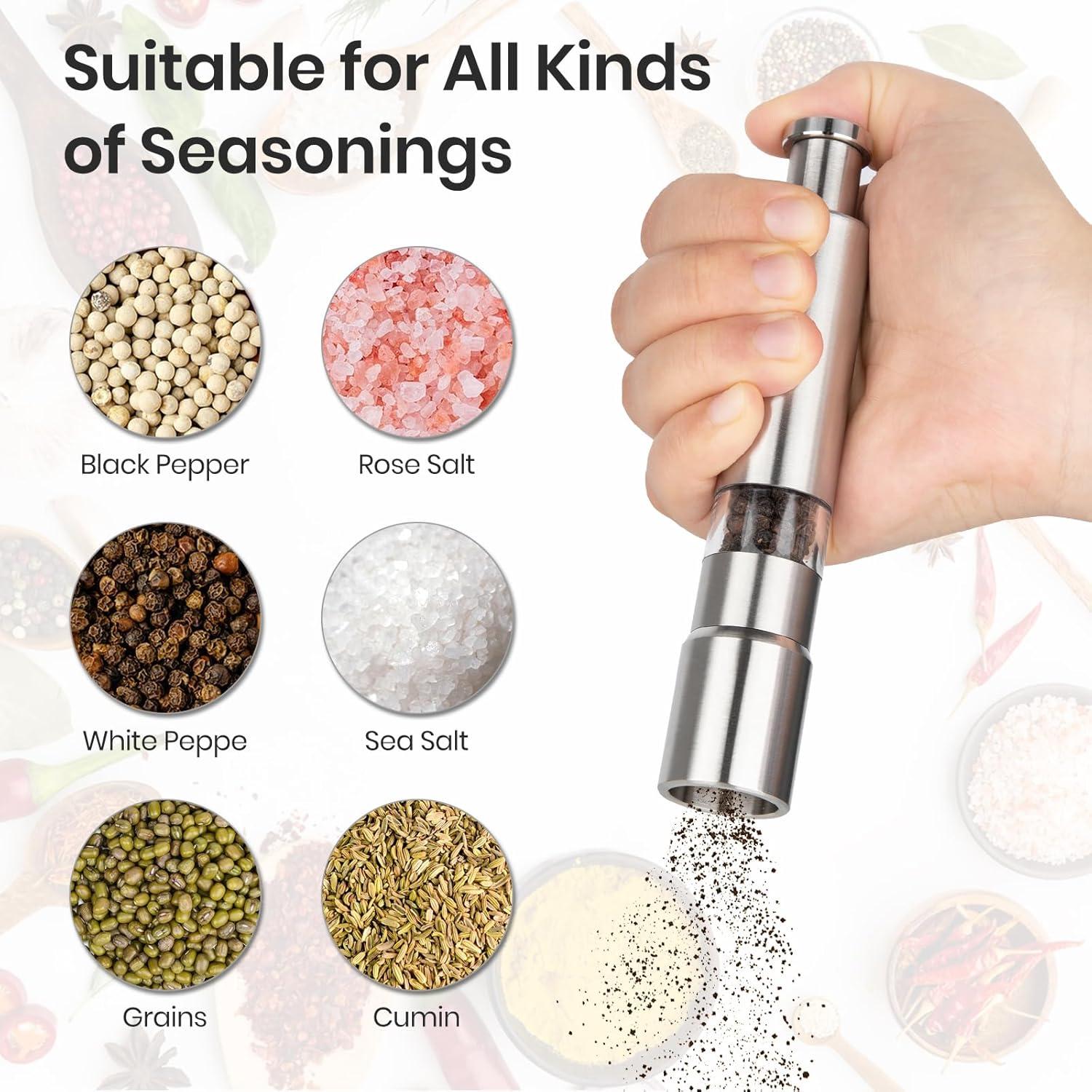 Juego de Molinillos de Sal y Pimienta Shker Acero Inoxidable 15.24 cm