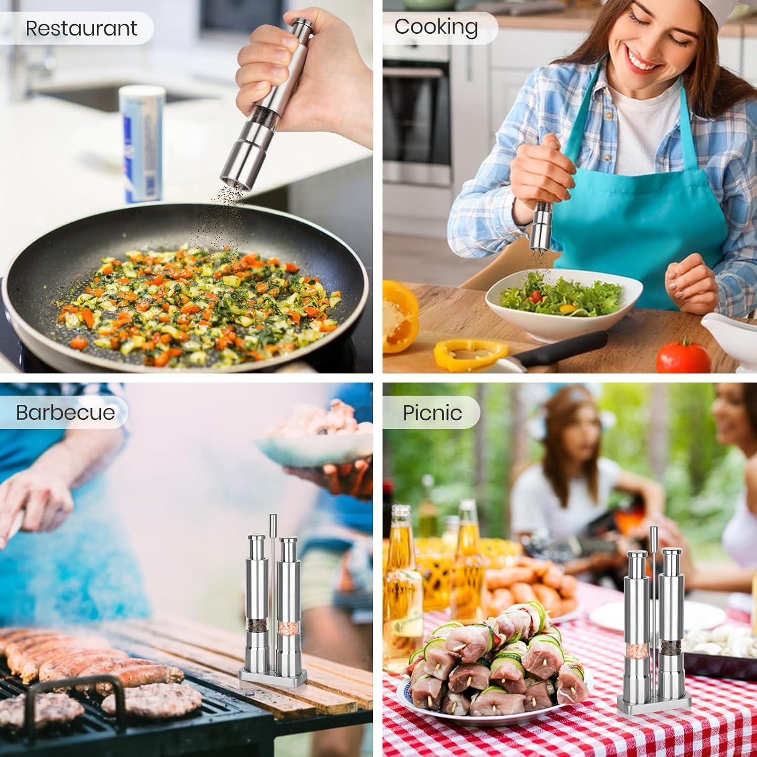 Juego de Molinillos de Sal y Pimienta Shker Acero Inoxidable 15.24 cm