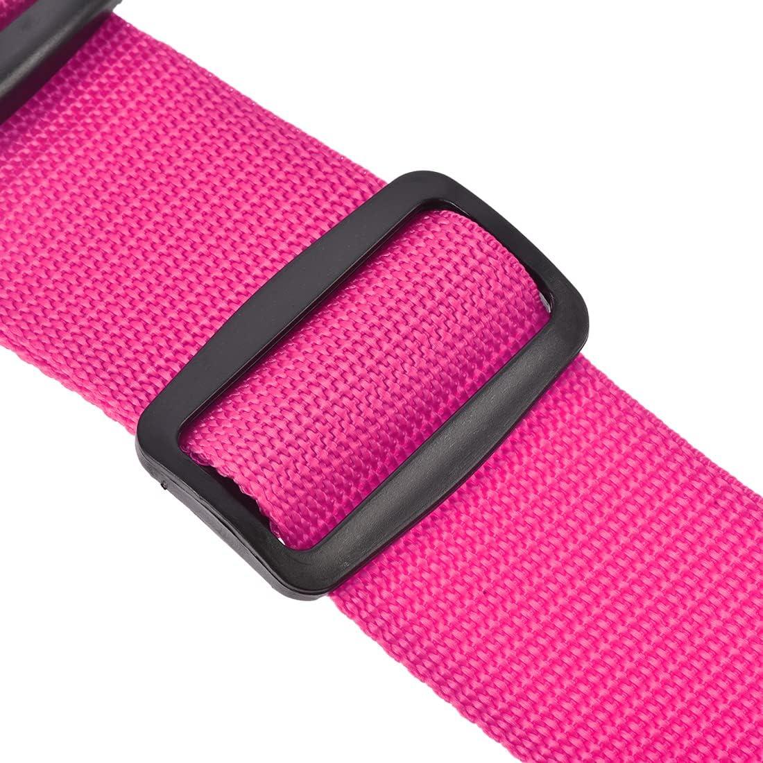 Correas de Equipaje Ajustables uxcell 200x5cm 2Pcs Rojo Rosa